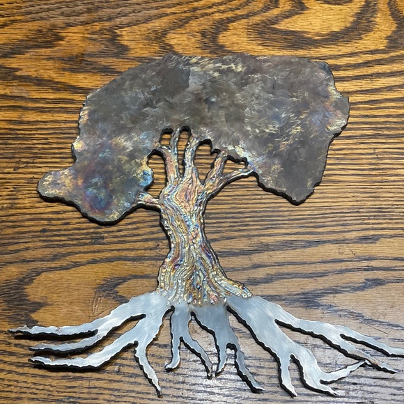Hand made stainless steel tree wall art